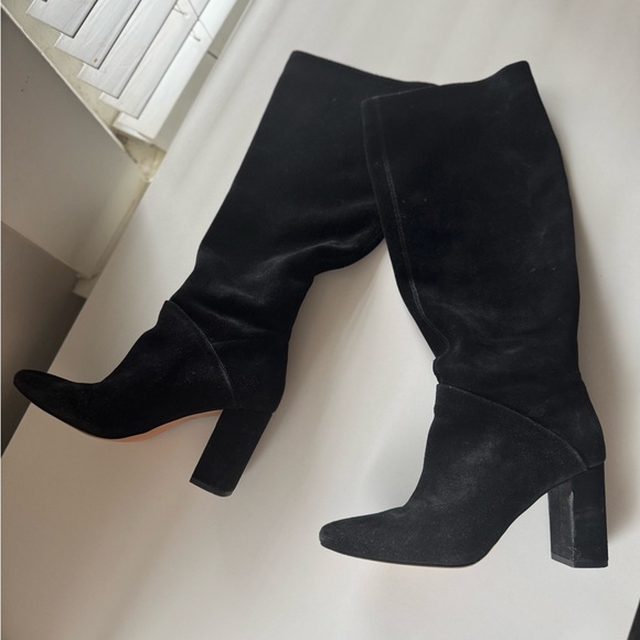 Banana Republic Shoes - Banana Republic Tall Suede Black Knee-High Women's Boots Slouchy Style 7.5